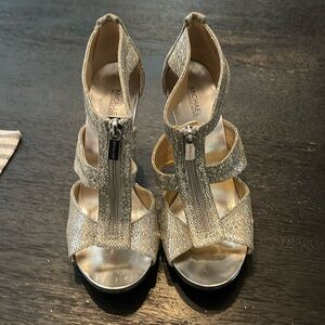 Michael Kors heels size 8. Silver. Worn once
